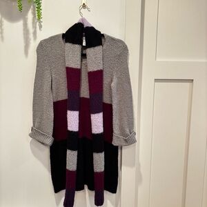 Style & Co. Vintage 90's Y2K Sweater Dress with Attached Striped Scarf Womens PS